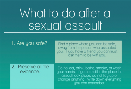 What to do after a sexual assault