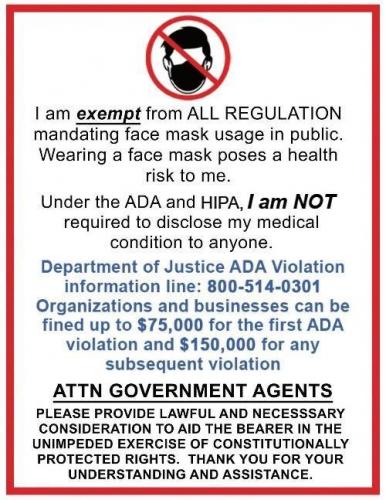 ada and hipa mask exemption