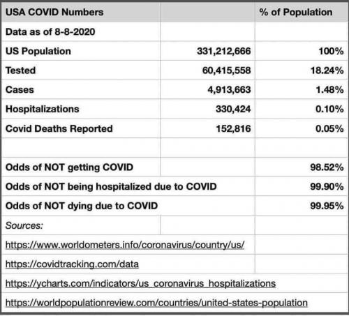 USA COVID Numbers