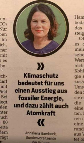 German Green Party associates nuclear power with fossil fuels