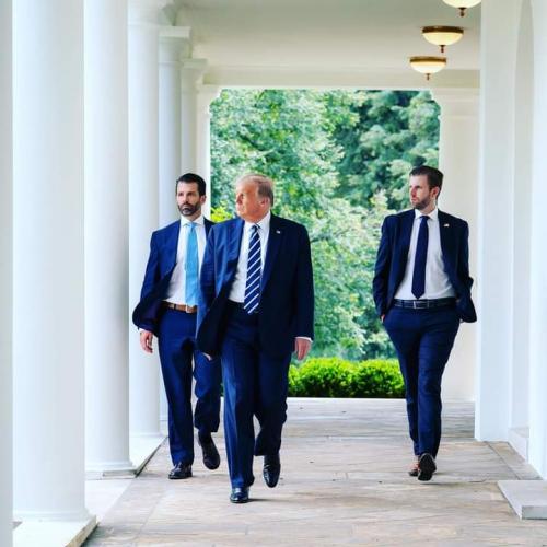 President Trump with his boys