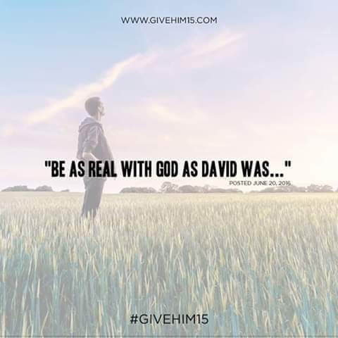 October 20, 2018 "Be like David"