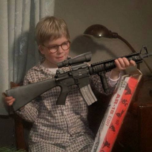 Ralphie gets a AR-15 for Christmas