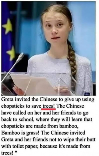 Greta and trees