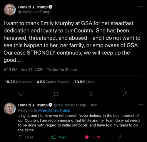 TrumpResponseToTransitionAnnouncement