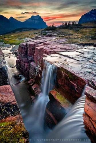 Glacier National Park-Tripple Falls