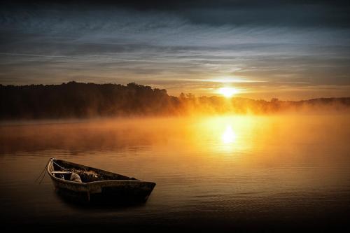 sunrise over lake