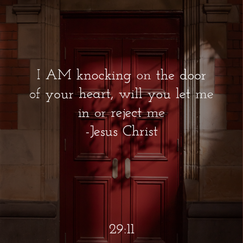 Jesus is knocking on the door of your heart❤