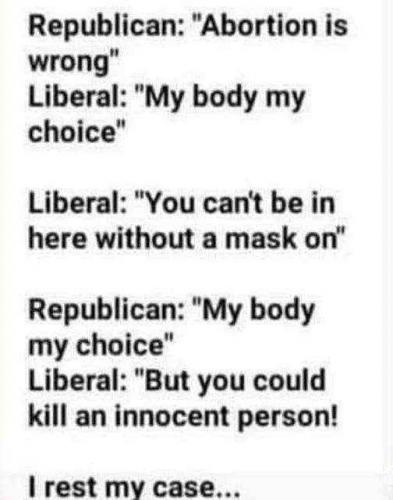 Abortion vs mask