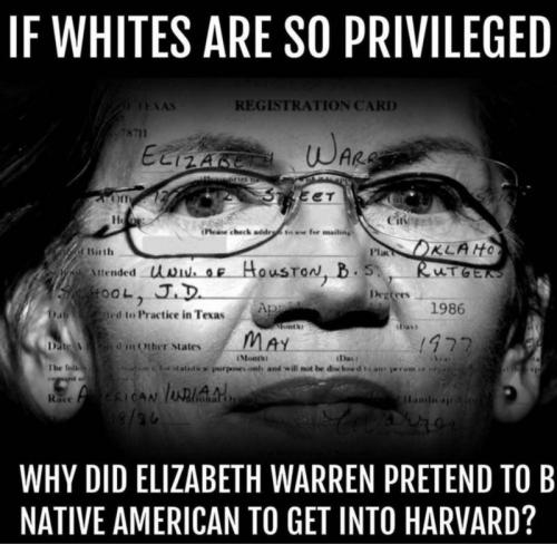 Elizabeth Warren White Privilge
