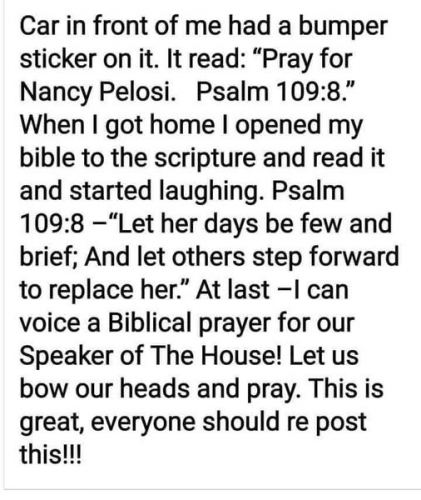 Prayer For Pelosi