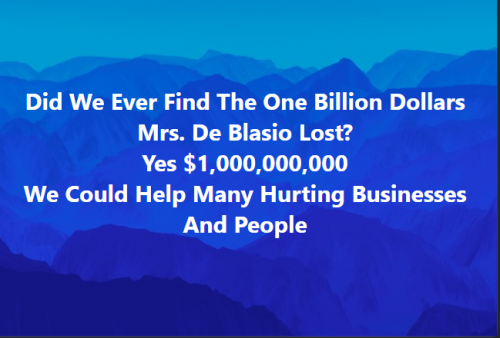 Mrs DeBlasio Lost 1 Million