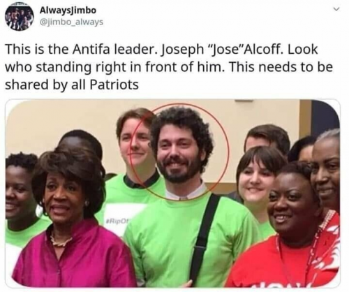 Antifa Leader with Maxine Waters