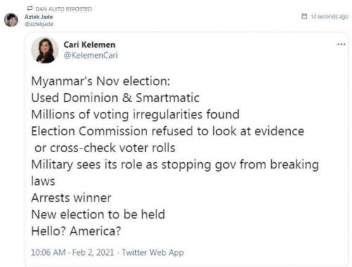 Mynmar's election and Dominion