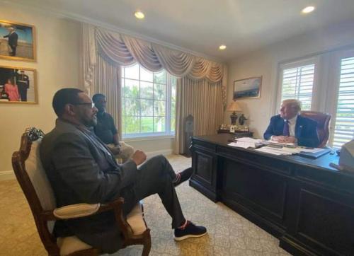 President Trump with Vernon Jones, Mar-a-Lago