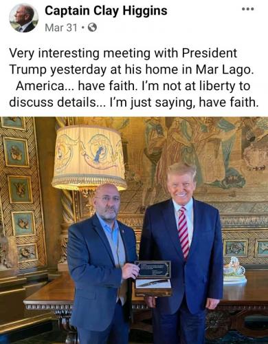 Encouraging news out of Mar-a-Lago #Higgins