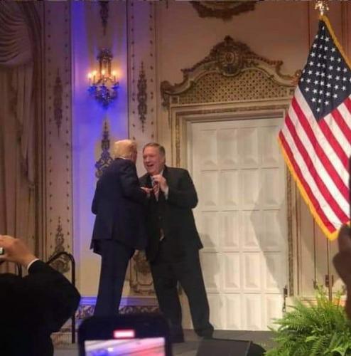 President Trump, Mike Pompeo -Mar-aLago