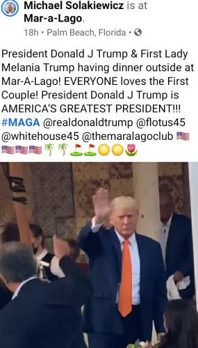 President Trump , Melania -Mar-a-Lago ?