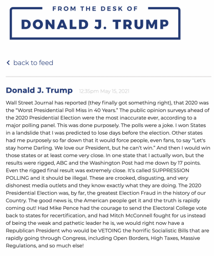 Statement_TrumpDesk_2021May15_WallStreetJournalPoll