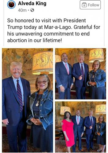 Alveda King, Mar-a-Lago