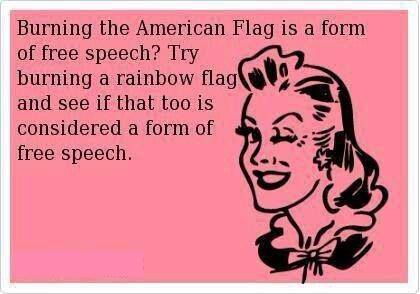 Burning a flag