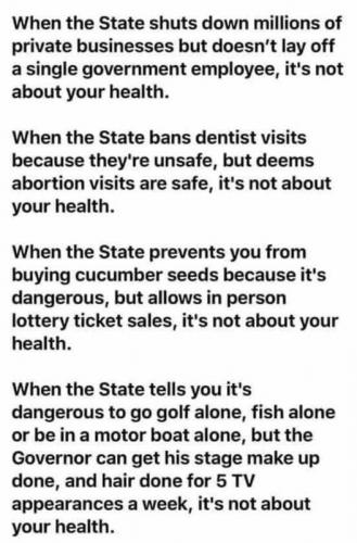 It's not about your health