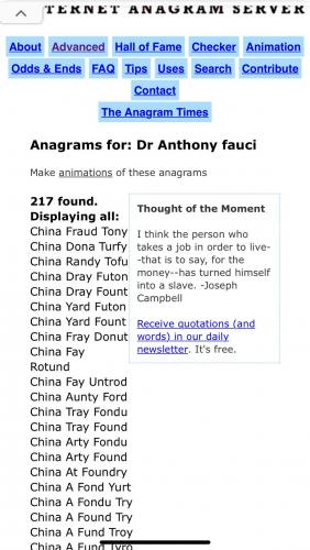 AnagramFauci