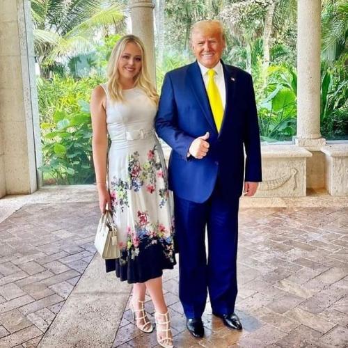 President Trump with daughter, Tiffany