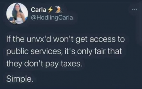 unvaxed taxes