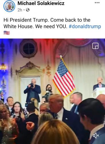 Vid capture- President Trump greeting