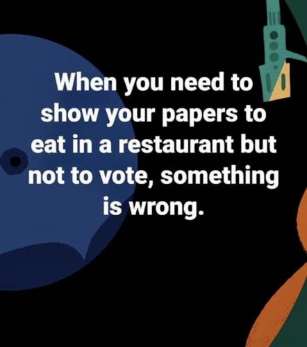 Papers to eat out but not to vote