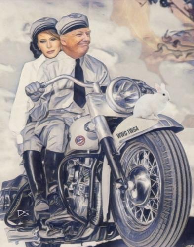 President Trump, Melania Art by Deborah Sullivan