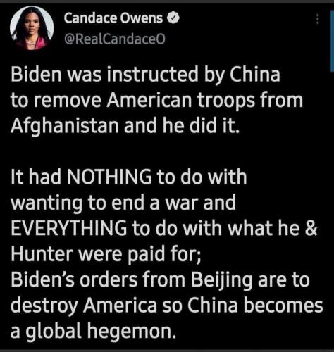 Biden Follows China's Orders