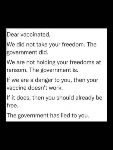 Dear vaccinated