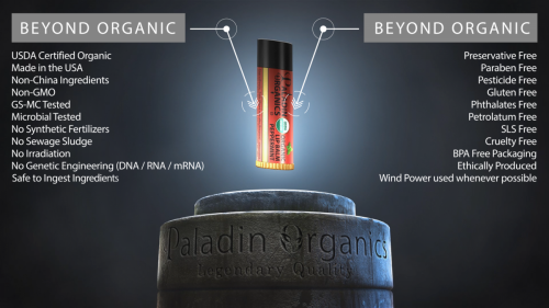 Paladin Organics Mint Lip Balm Infographic no Glow