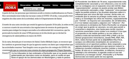 EDITORIAL PRIMERA HORA VACUNAS OBLIGATORIAS AGOSTO 2022